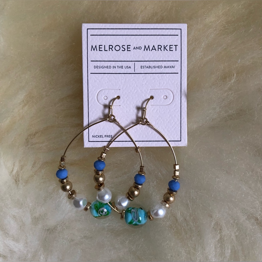 New Melrose And Marker Earrings Beaded Gold 15$
